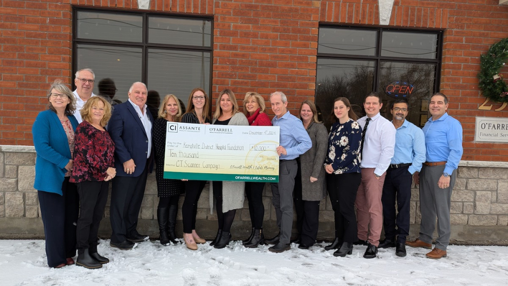 O'Farrell Financial, Kemptville Donates $10,000 to CT Scanner Campaign