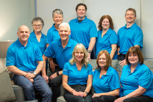 Back Row: Lorna McKnight (Treasurer), Anna Van Adrichem-Rochon (Director), Mike Wallace (Director), Mary Boucher (Senior Manager), Mike Gaynor(Vice Chair)  Middle Row: Dean Usher (Director), Robert Noseworthy (Past Chair)  Front Row: Margret Norenberg (Chair), Joanne Mavis (Executive Director), Carolyn Hardie (Director)